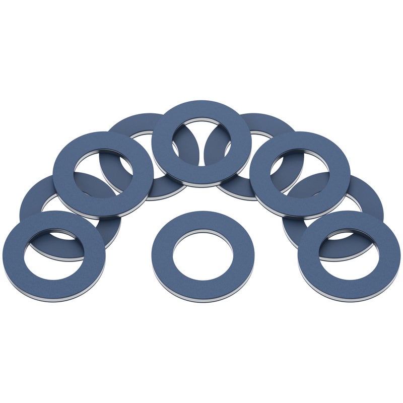 PRIME AVE Aluminium Oil Drain Plug Washer Gaskets - U.S. Made 12mm Crush Washer - Oil Plug Gasket Leak Proof Sealing Washers Compatible with Toyota Lexus Scion Part# 90430-12031 (Pack of 10) - Image 1